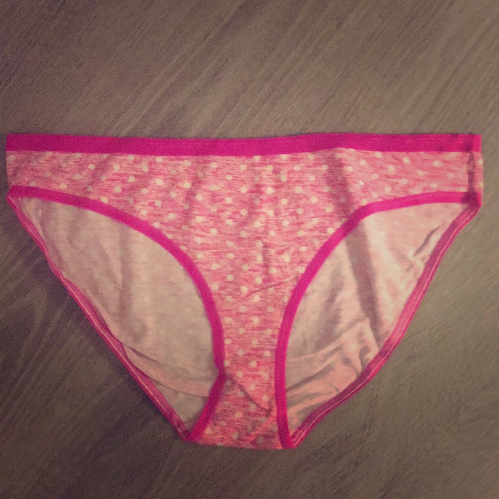 Pink-white polka-dot bikini NWOT